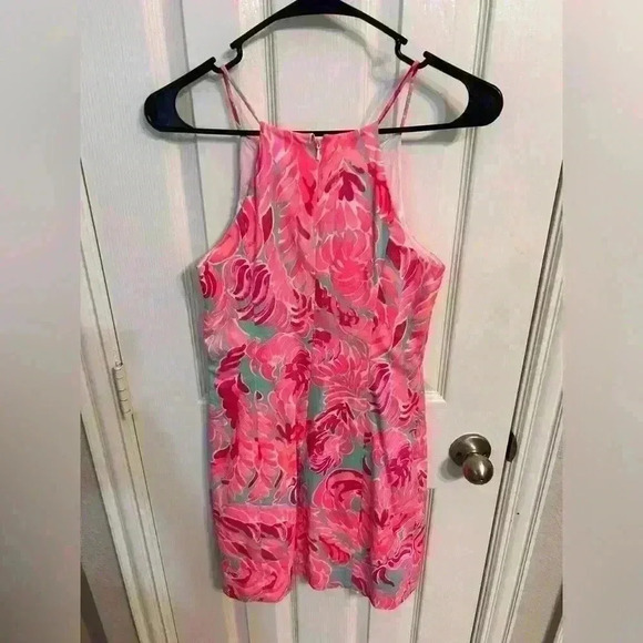 Lily Pulitzer Pear Shift Poolside Blue Love Birds Size 0 - Picture 3 of 7